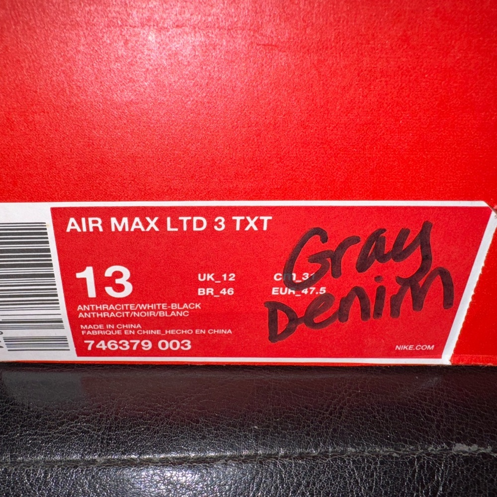 Nike Charcoal and White Denim Athletic Shoes - Picture 10 of 10